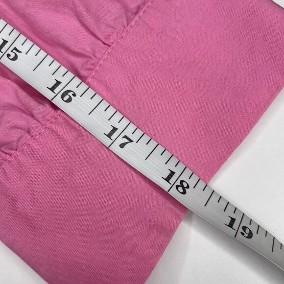 Zara Women's Cotton Poplin Pink Long Sleeve Shirt Dress Barbiecore Plus Sz XL - Picture 8 of 12